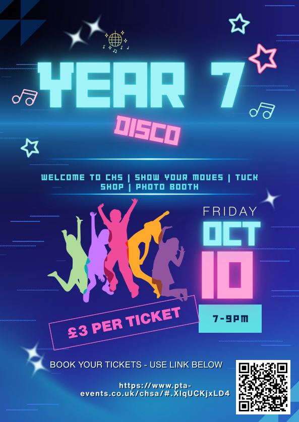 CHSA Year 7 Disco Flyer